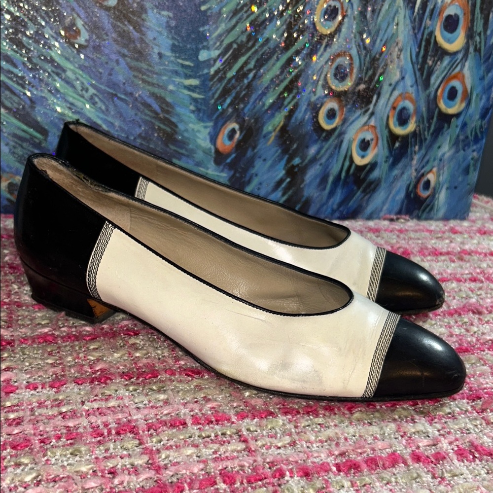 Ferragamo Size 8 Colorblock Heels